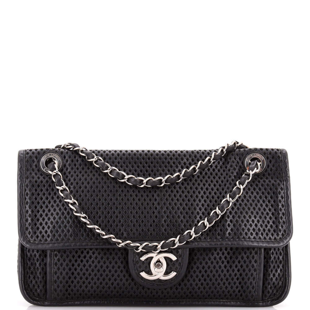 Chanel Medium Up In The Air Flap Bag Perforated Leather